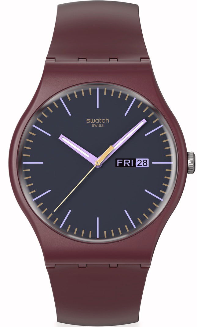 Swatch So29r707 Burgundy Berry Kol Saati