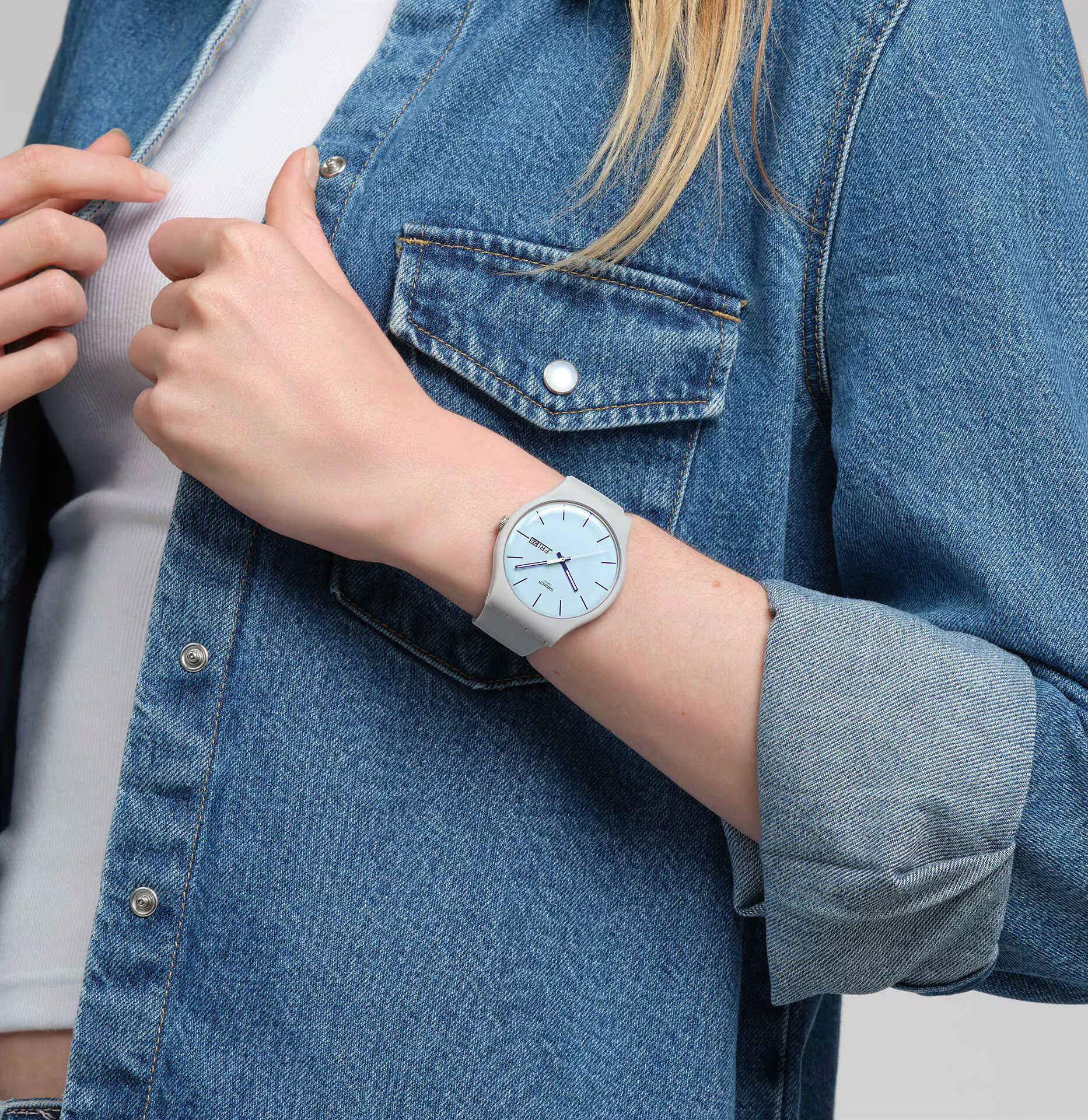 Swatch So29m702 Blueberry Sky Kol Saati