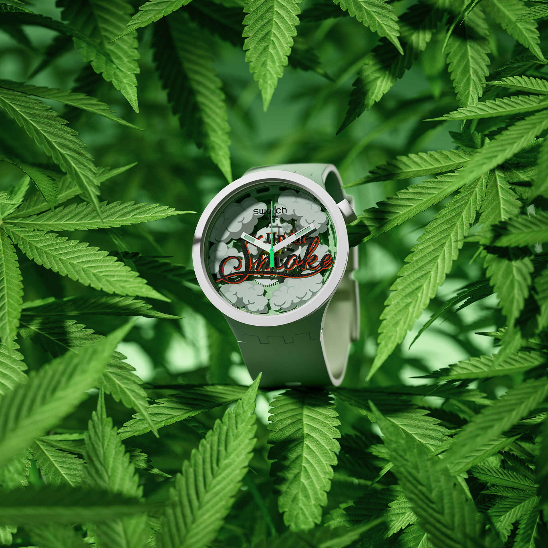 Swatch UP IN SMOKE Sb03z103 Kol Saati