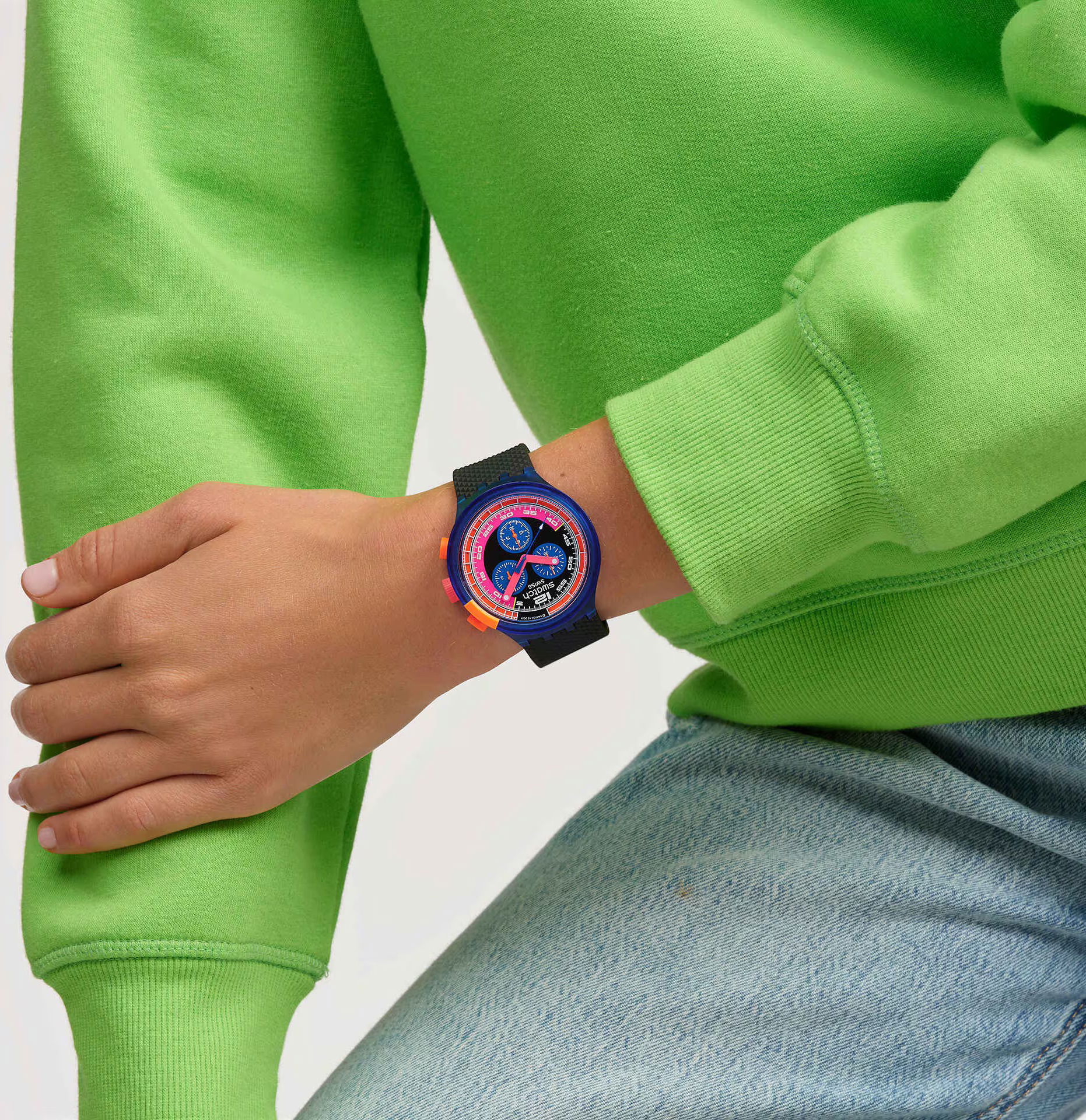 Swatch Sb06n102 Neon Party To The Max Kol Saati