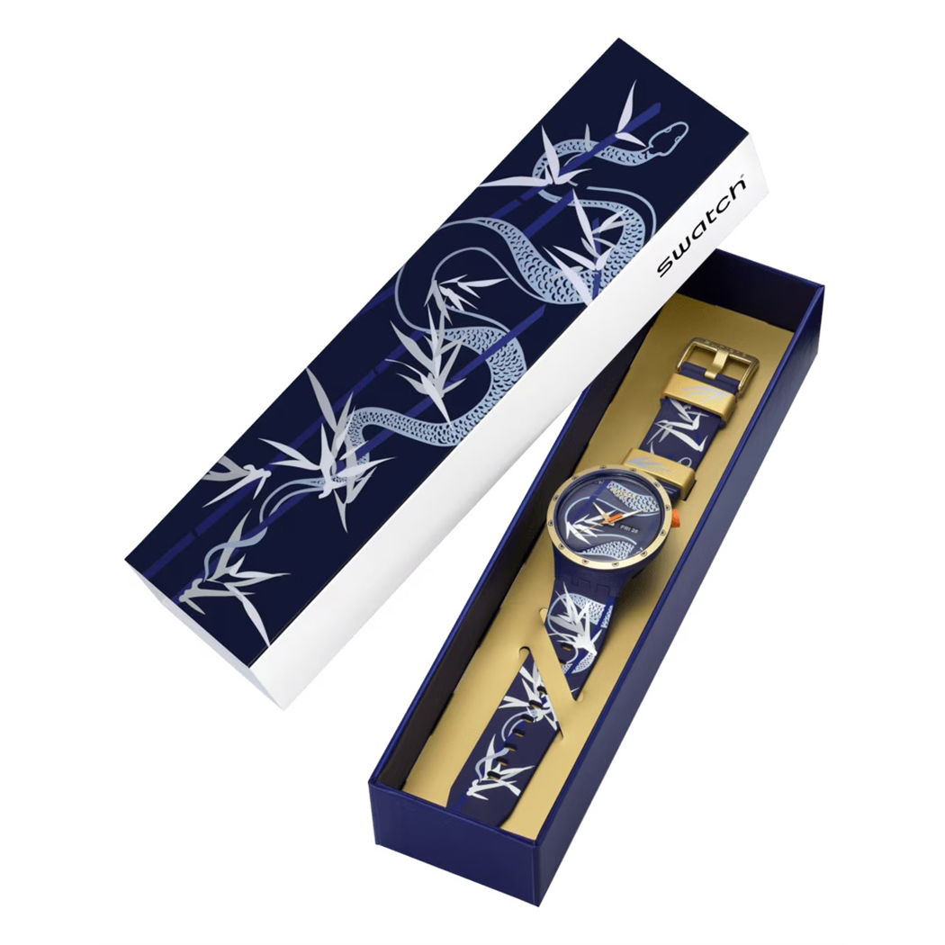 Swatch Sb05z700 BLUE AND GOLDEN LITHE DANCER