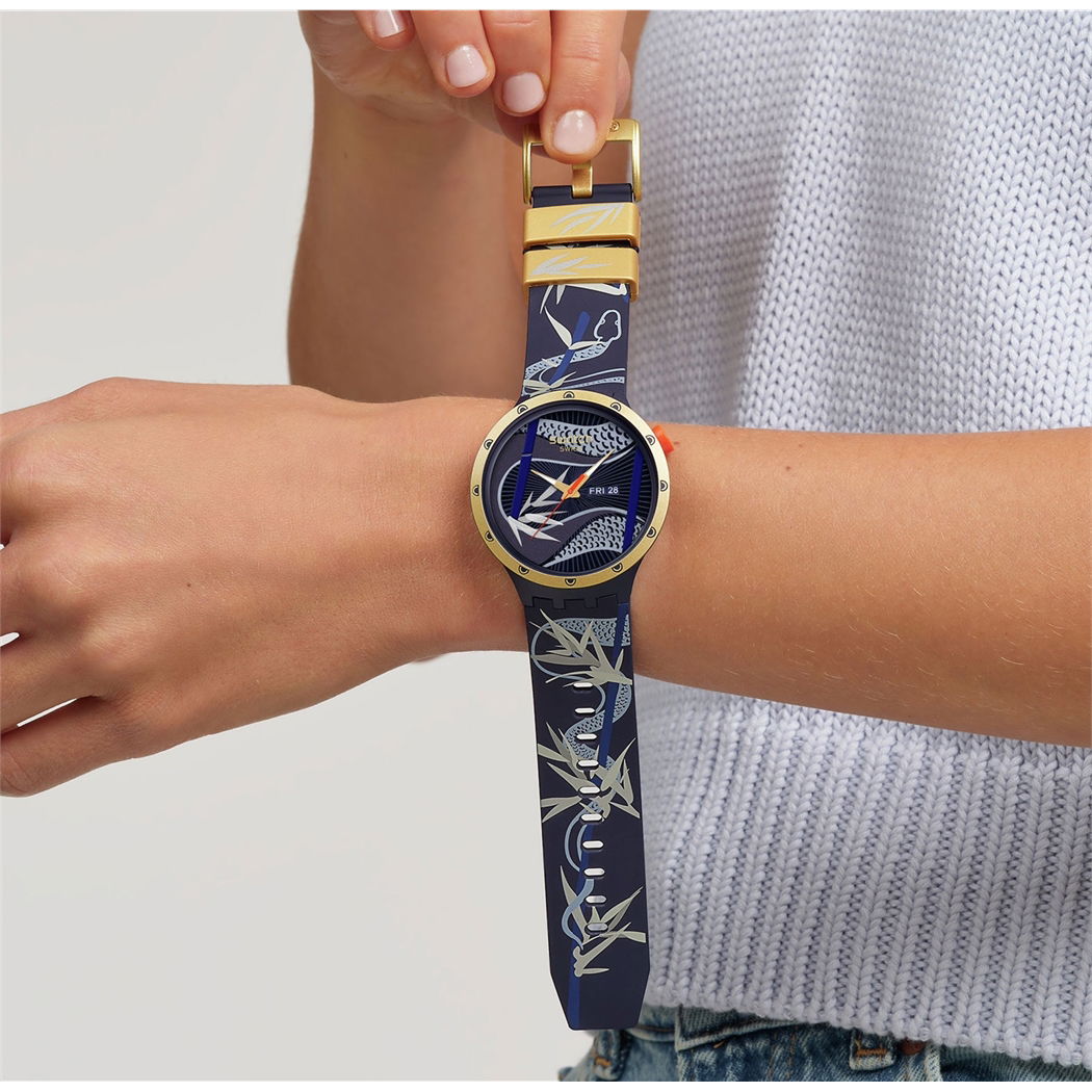 Swatch Sb05z700 BLUE AND GOLDEN LITHE DANCER