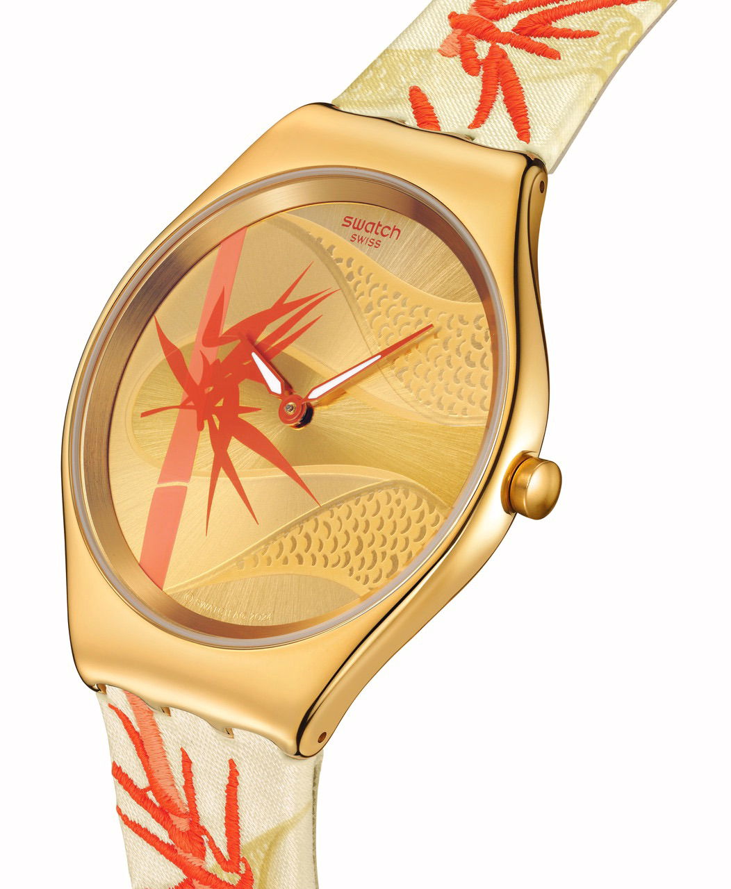 Swatch Syxz105 Golden Red Bamboo Kadın Kol Saati