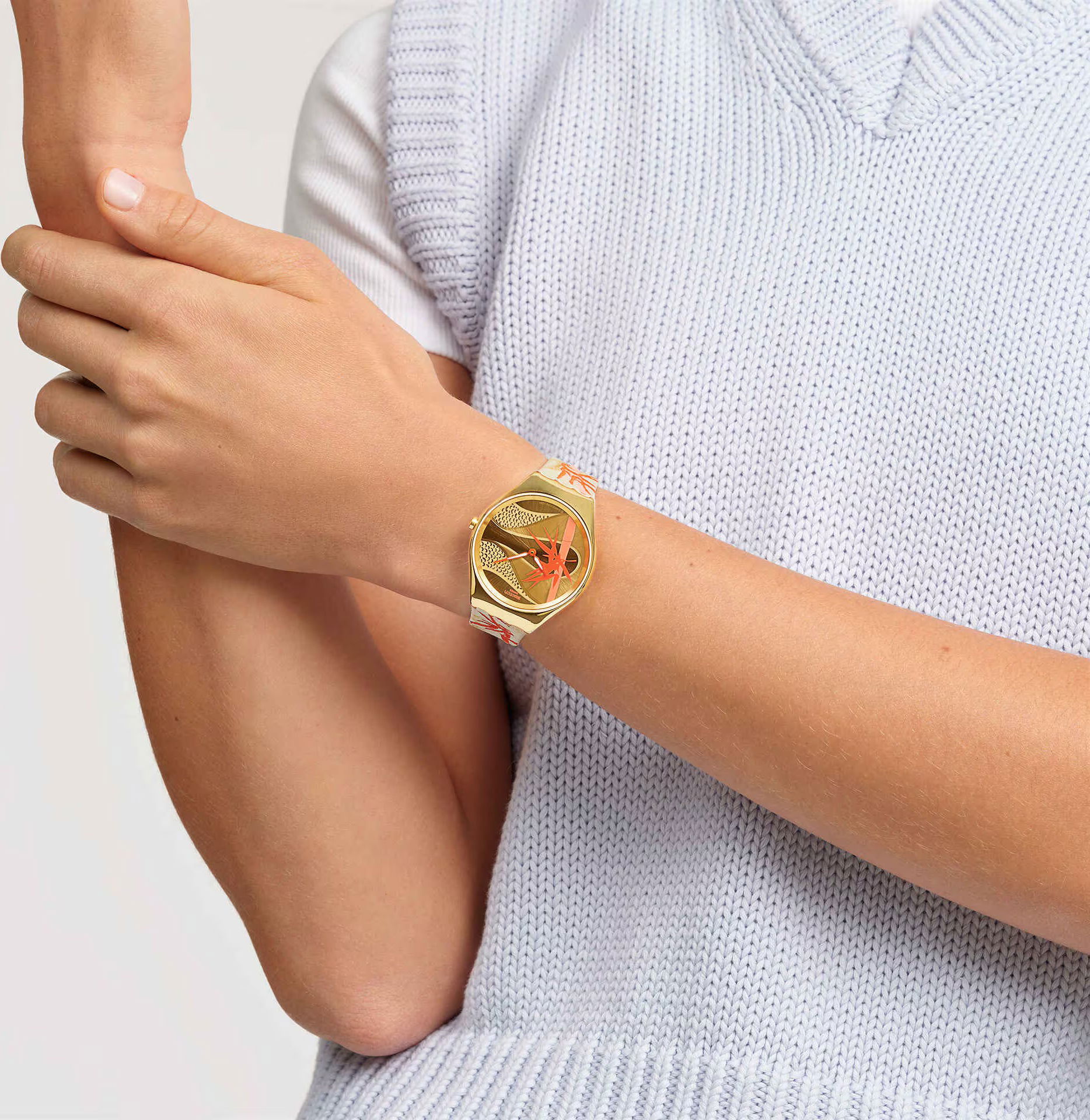 Swatch Syxz105 Golden Red Bamboo Kadın Kol Saati