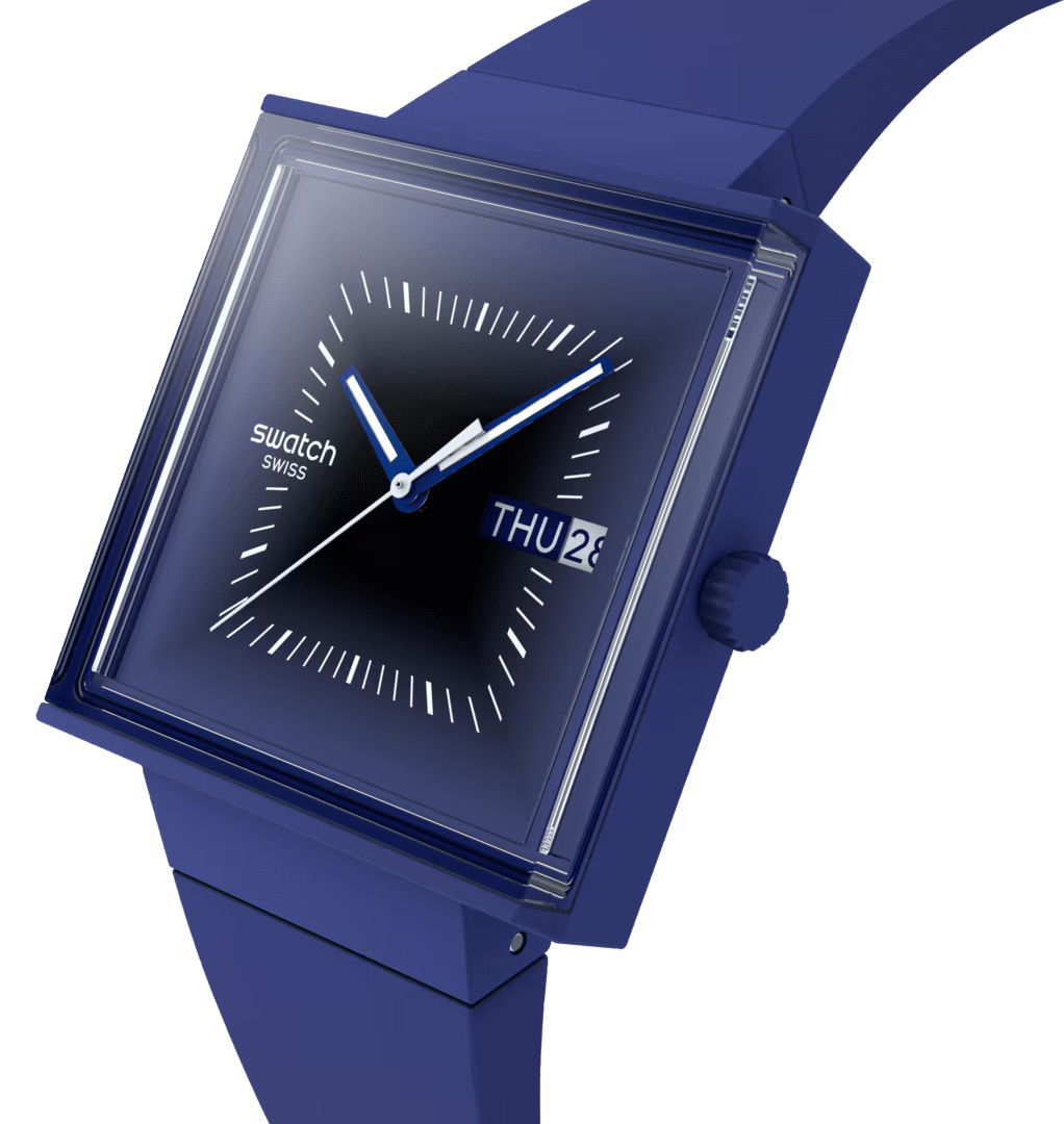 Swatch So34n700 Squarely Blacklight Kol Saati