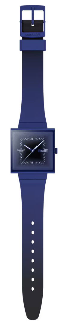 Swatch So34n700 Squarely Blacklight Kol Saati