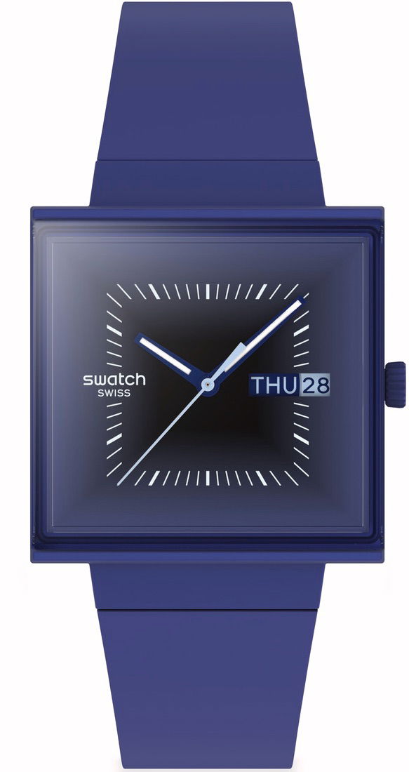 Swatch So34n700 Squarely Blacklight Kol Saati
