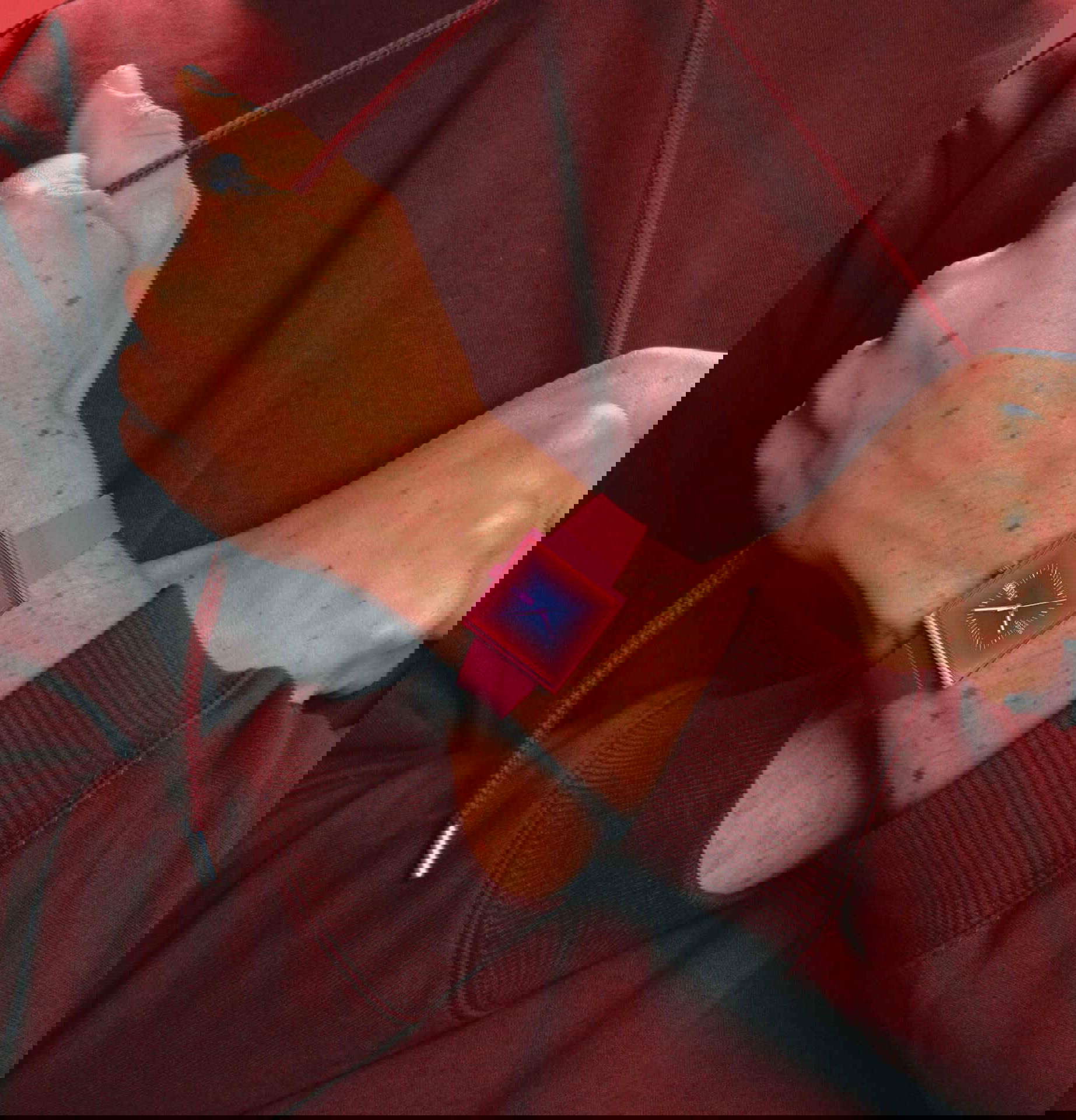 Swatch So34r700 Squarely Berry Kol Saati