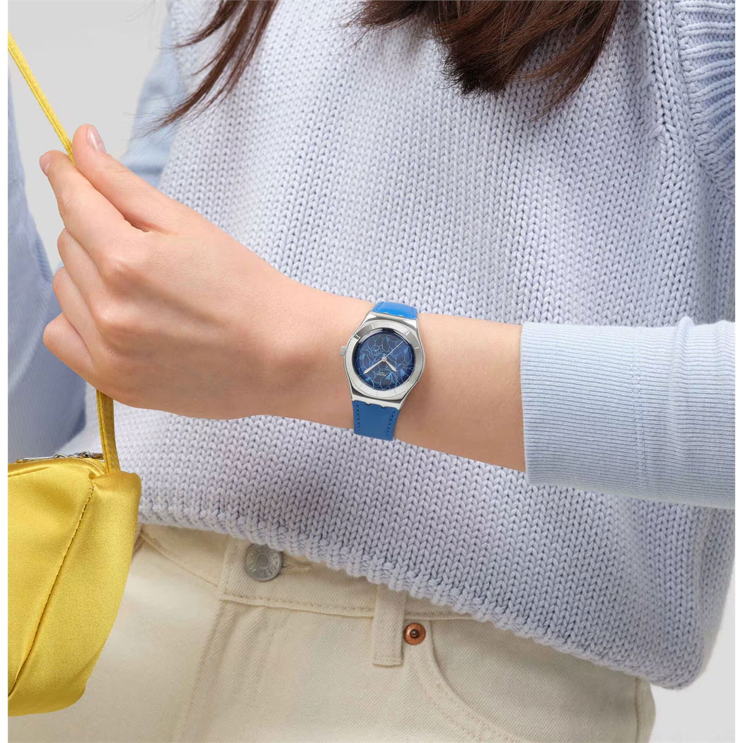 Swatch Blue Petal Promise YLS235 Unisex Quartz Saat