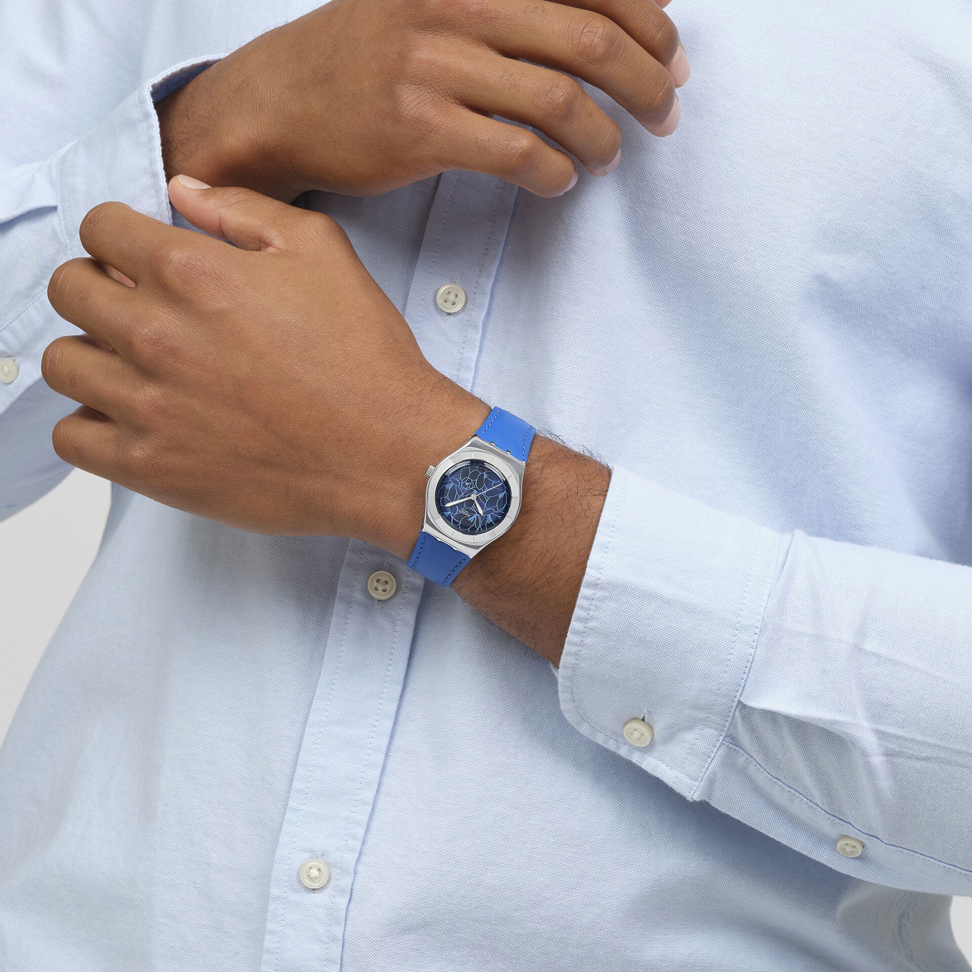 Swatch Blue Petal Promise YLS235 Unisex Quartz Saat