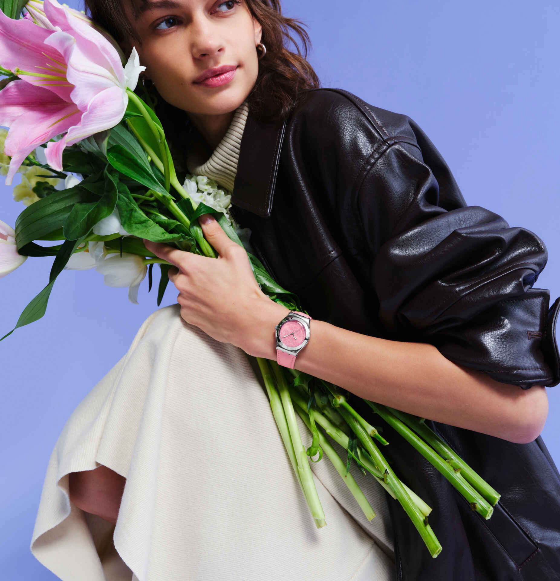 Swatch Pink Petal Promise YLS234 Kadın Quartz Saat