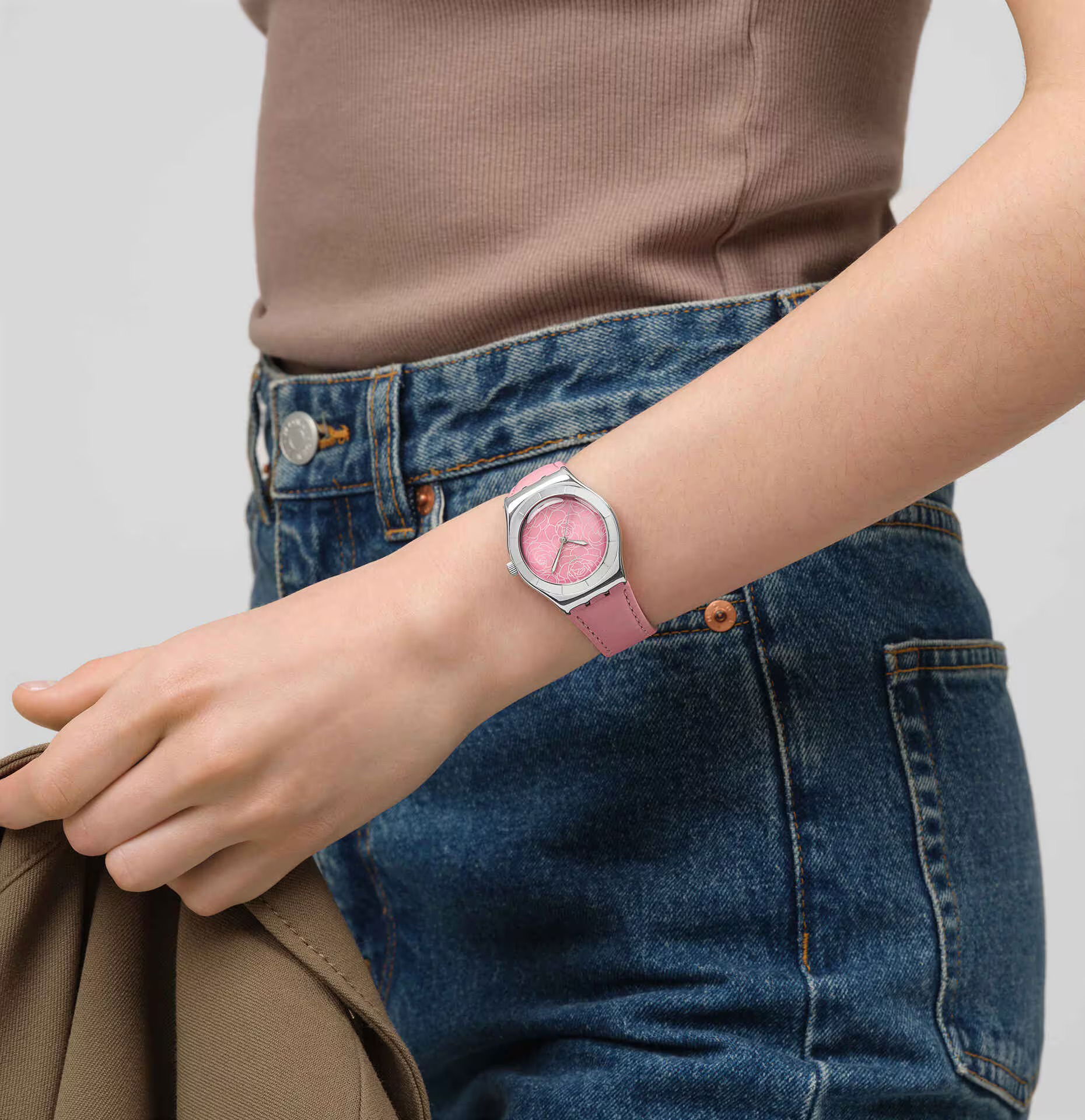 Swatch Pink Petal Promise YLS234 Kadın Quartz Saat