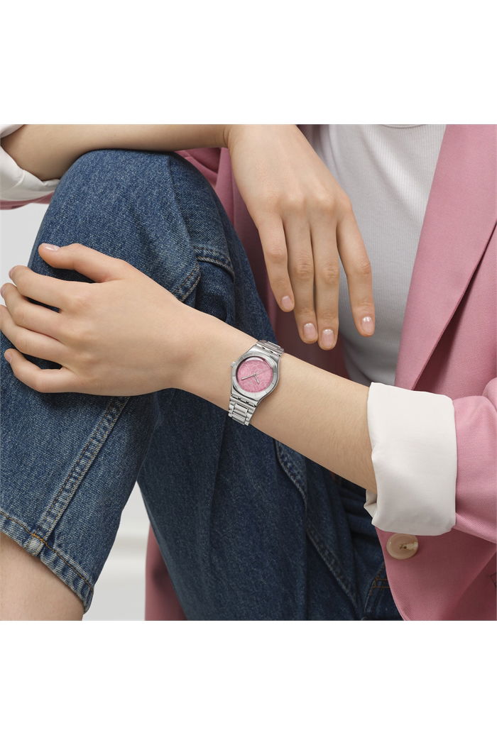 Swatch Irony Petal Charm Kadın Paslanmaz Çelik Pembe Kadranlı Saat Yls234g