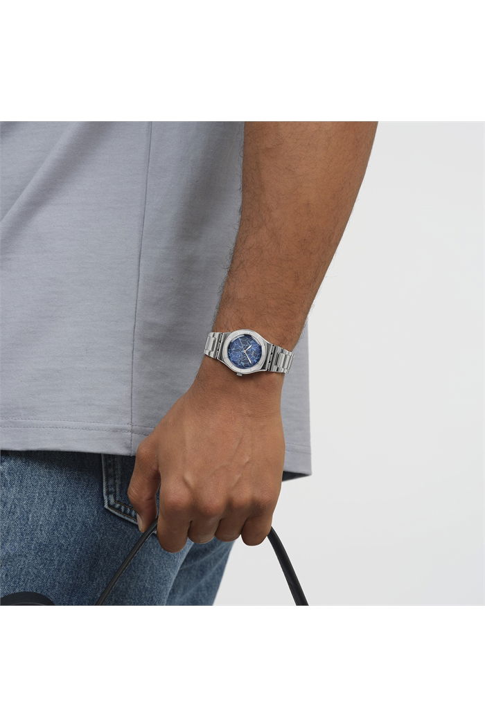 Swatch Irony Petal Frenzy Unisex Paslanmaz Çelik Mavi Kadranlı Saat Yls235g