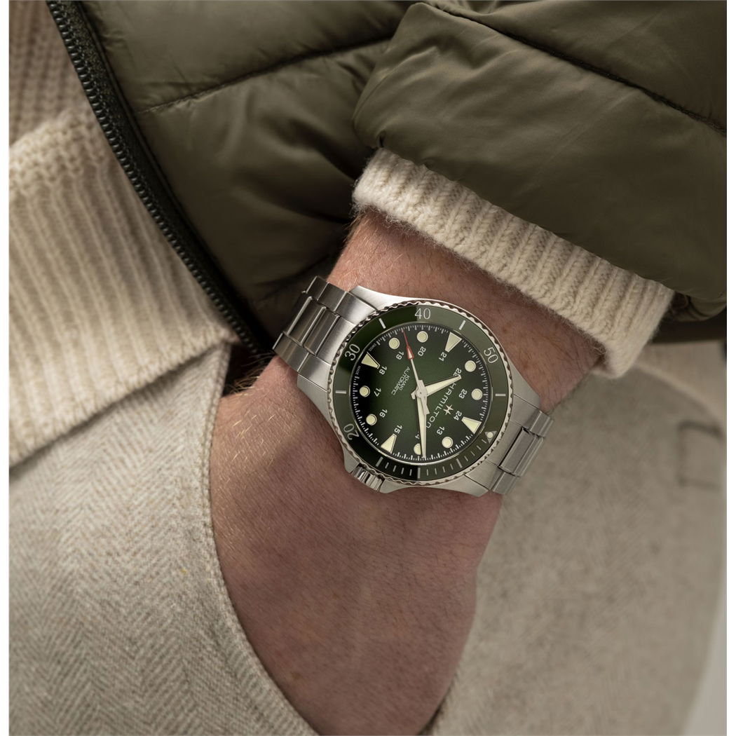 Hamilton H82525160 Khaki Navy Scuba Auto 42mm Erkek Kol Saati