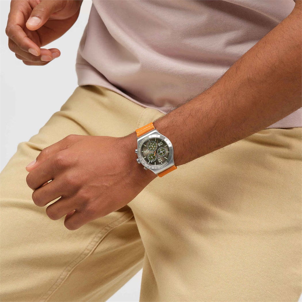 Swatch Yvs101 Irony Vacation Time Erkek Paslanmaz Çelik 43mm Saat