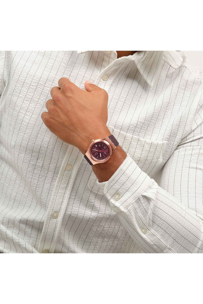 Swatch Yıg401 Irony Burgundy Story Kadın Paslanmaz Çelik 42mm Saat