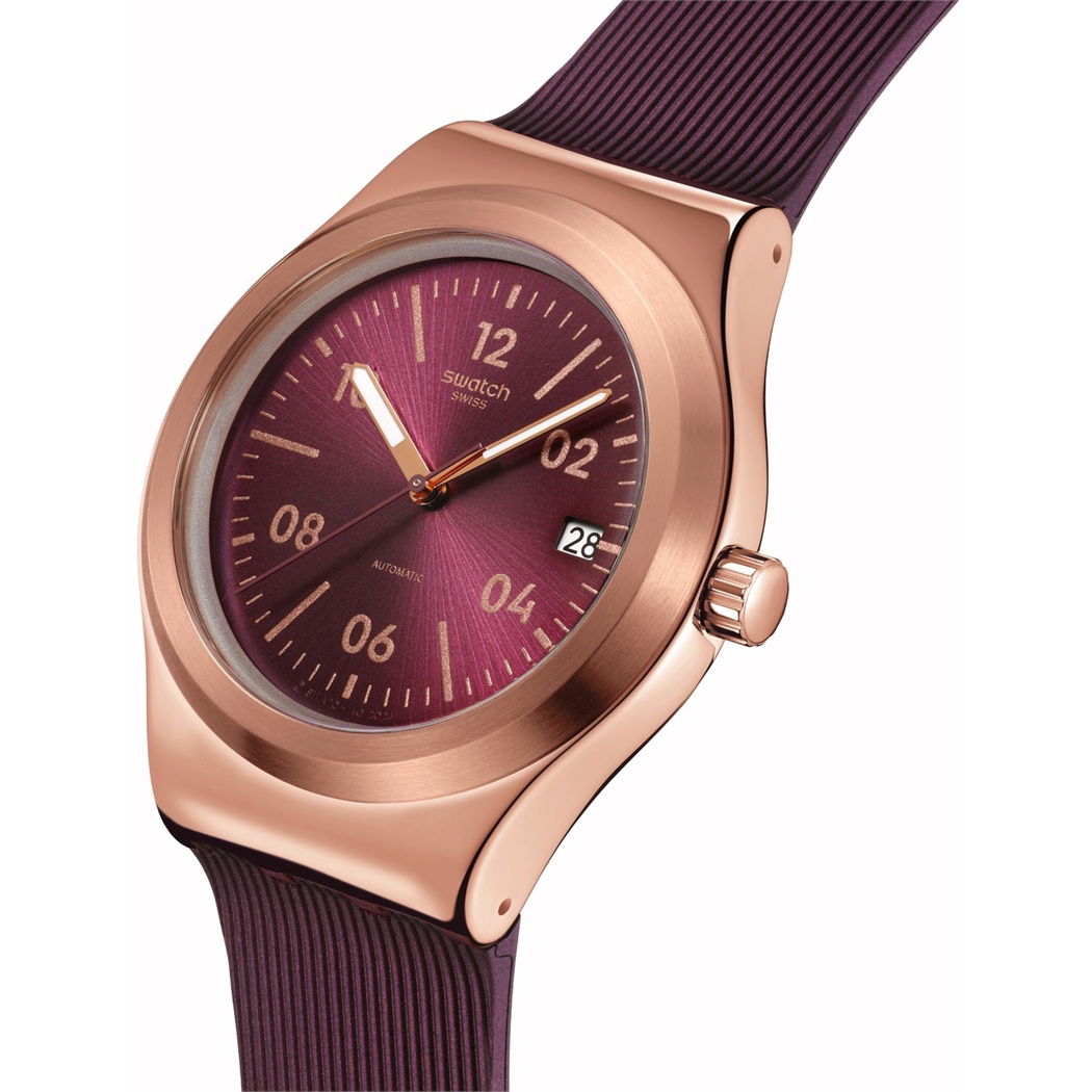 Swatch Sistem51 Irony Burgundy YIG401 Story Kadın 42mm Saat