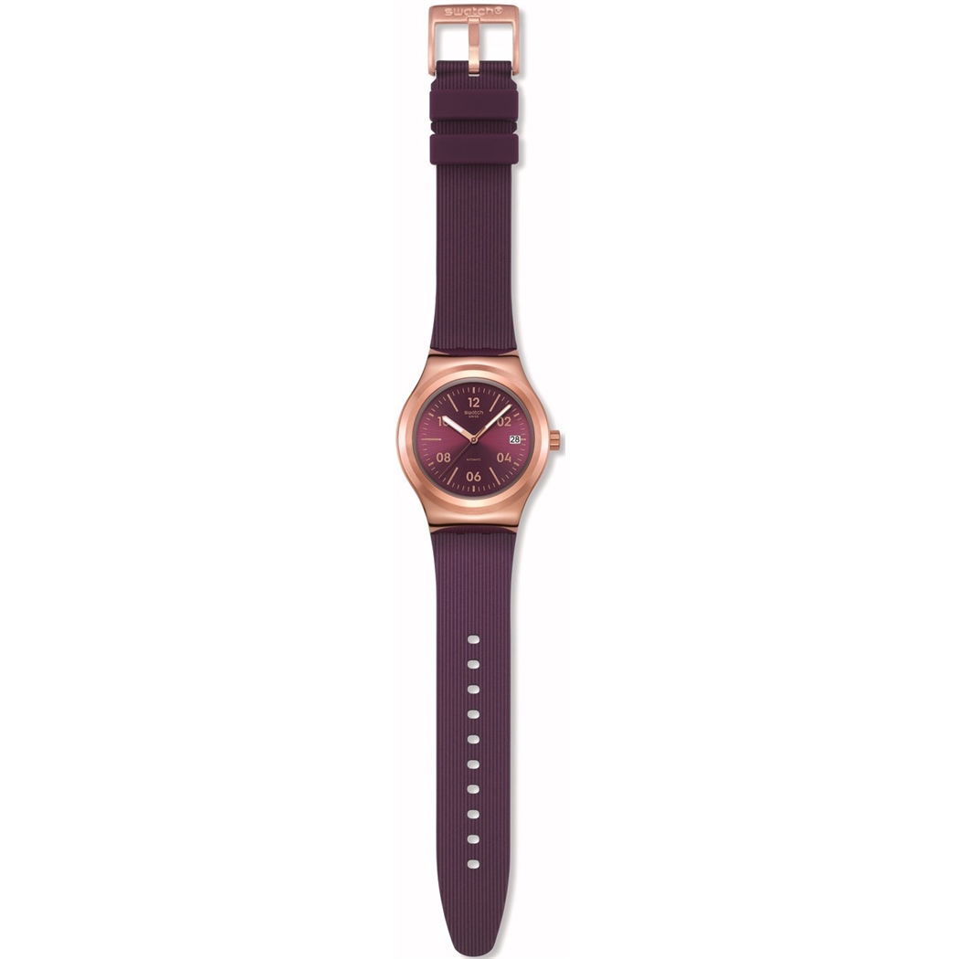 Swatch Sistem51 Irony Burgundy YIG401 Story Kadın 42mm Saat