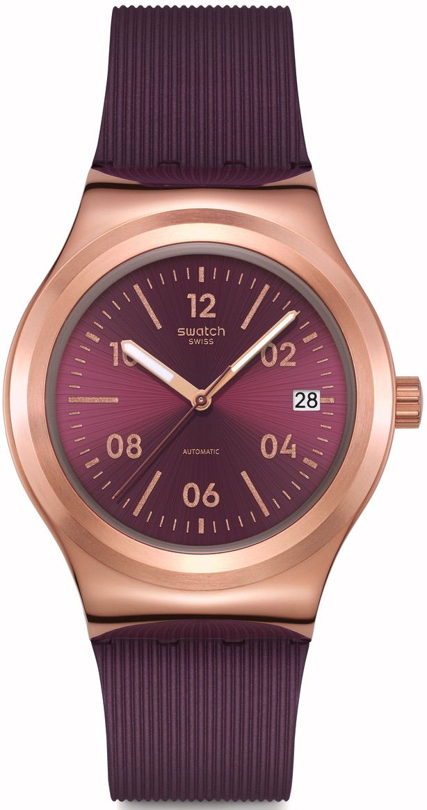 Swatch Sistem51 Irony Burgundy YIG401 Story Kadın 42mm Saat