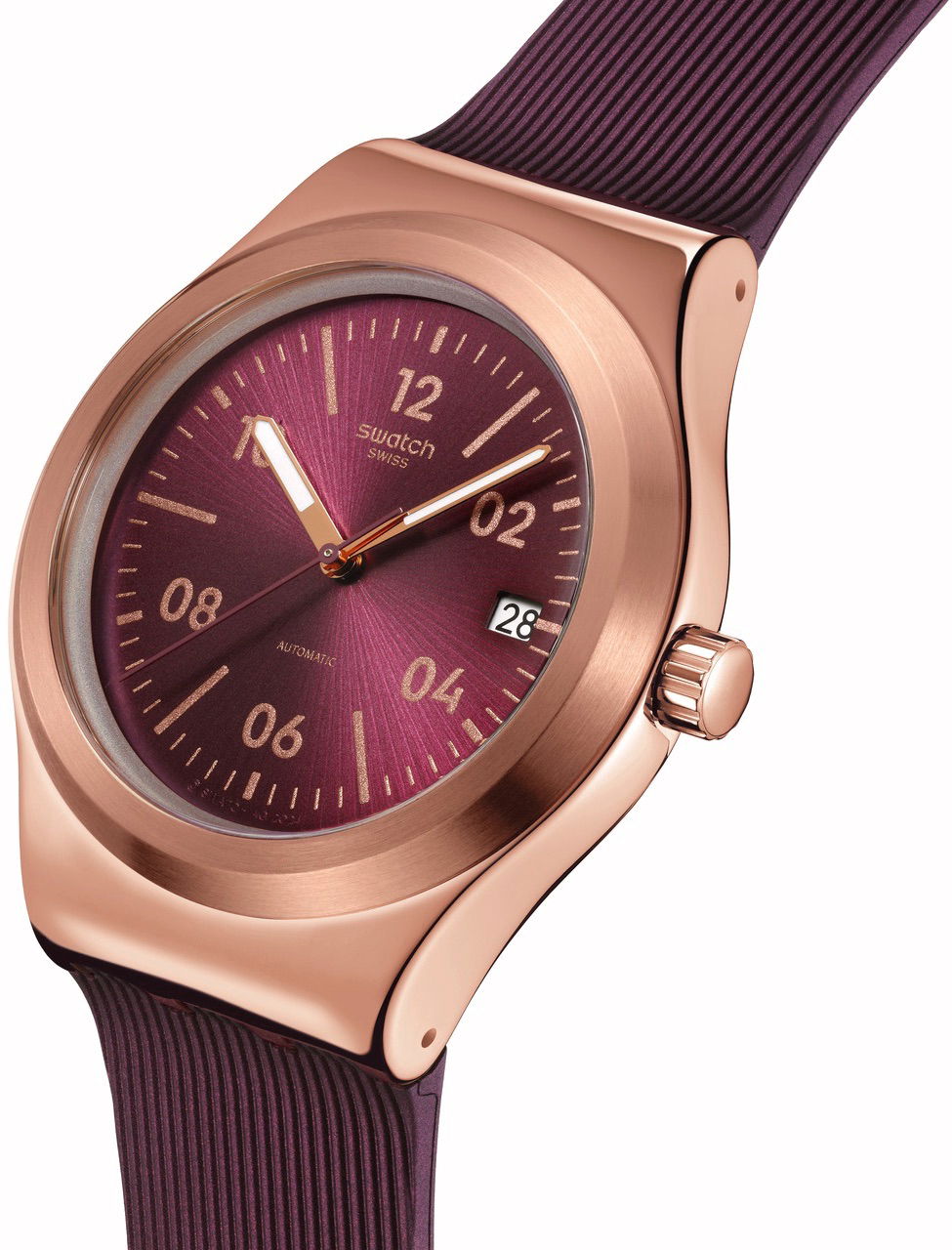 Swatch Sistem51 Irony Burgundy YIG401 Story Kadın 42mm Saat
