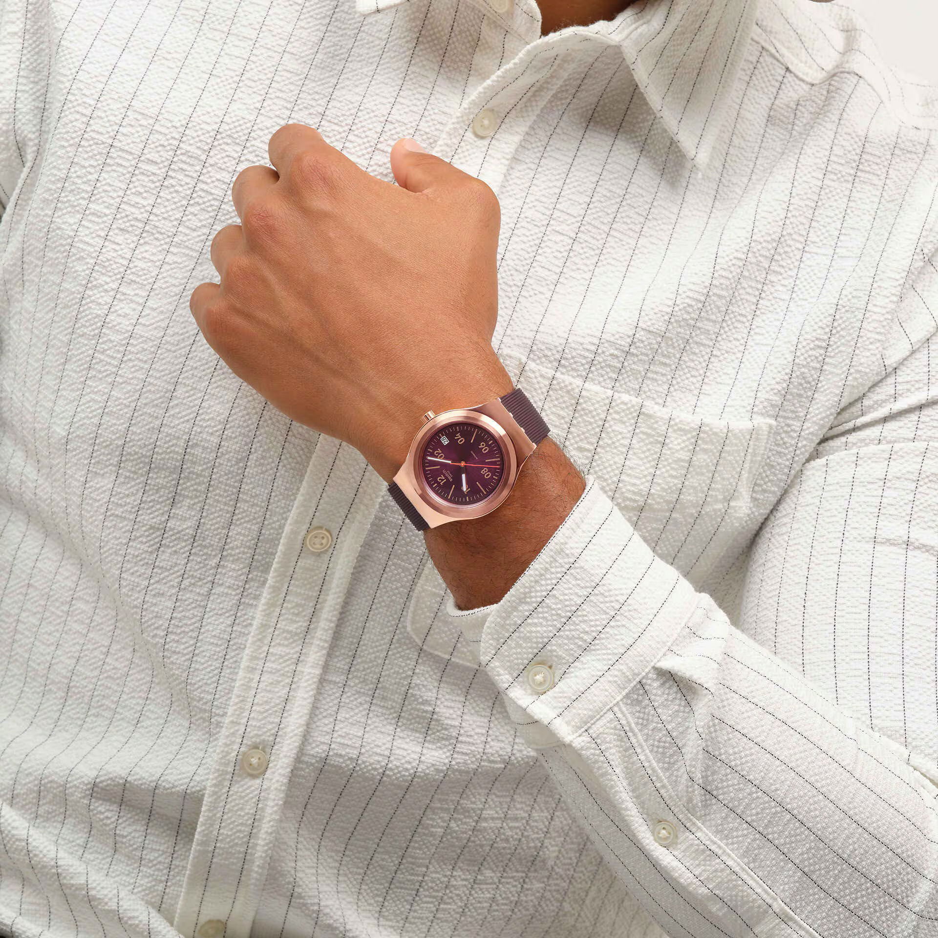 Swatch Sistem51 Irony Burgundy YIG401 Story Kadın 42mm Saat