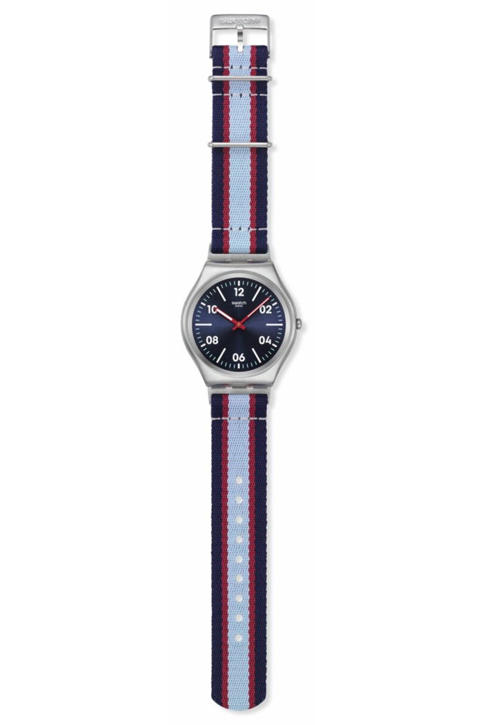 Swatch Skin Beside The Sea Paslanmaz Çelik Unisex Tekstil Kumaş Saat Ss07s148