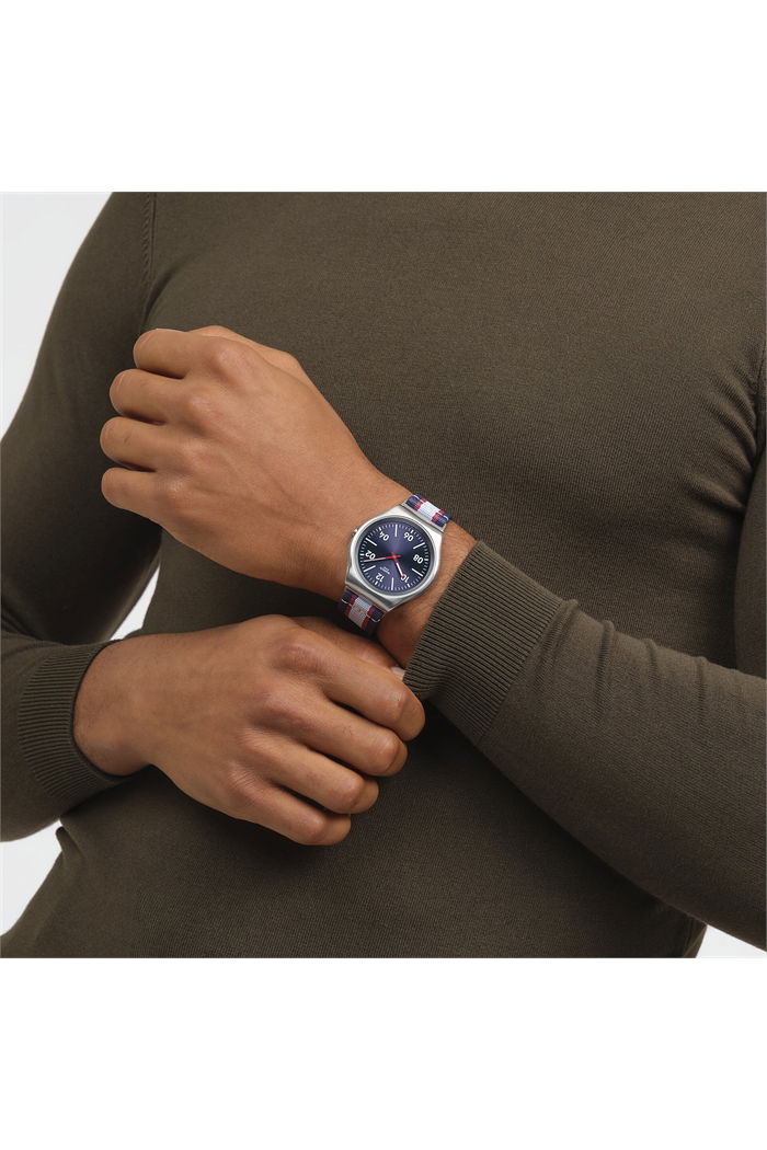 Swatch Skin Beside The Sea Paslanmaz Çelik Unisex Tekstil Kumaş Saat Ss07s148