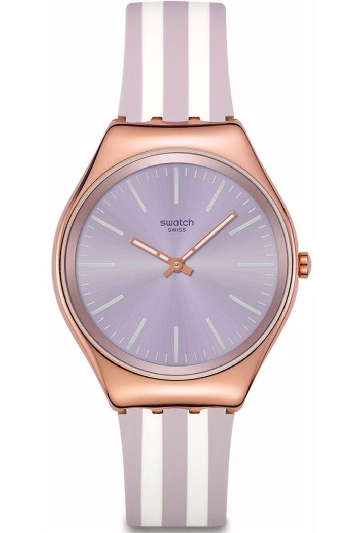 Swatch Skin Simply Beach Paslanmaz Çelik Kadın Silikon Kayış Saat Syxg130