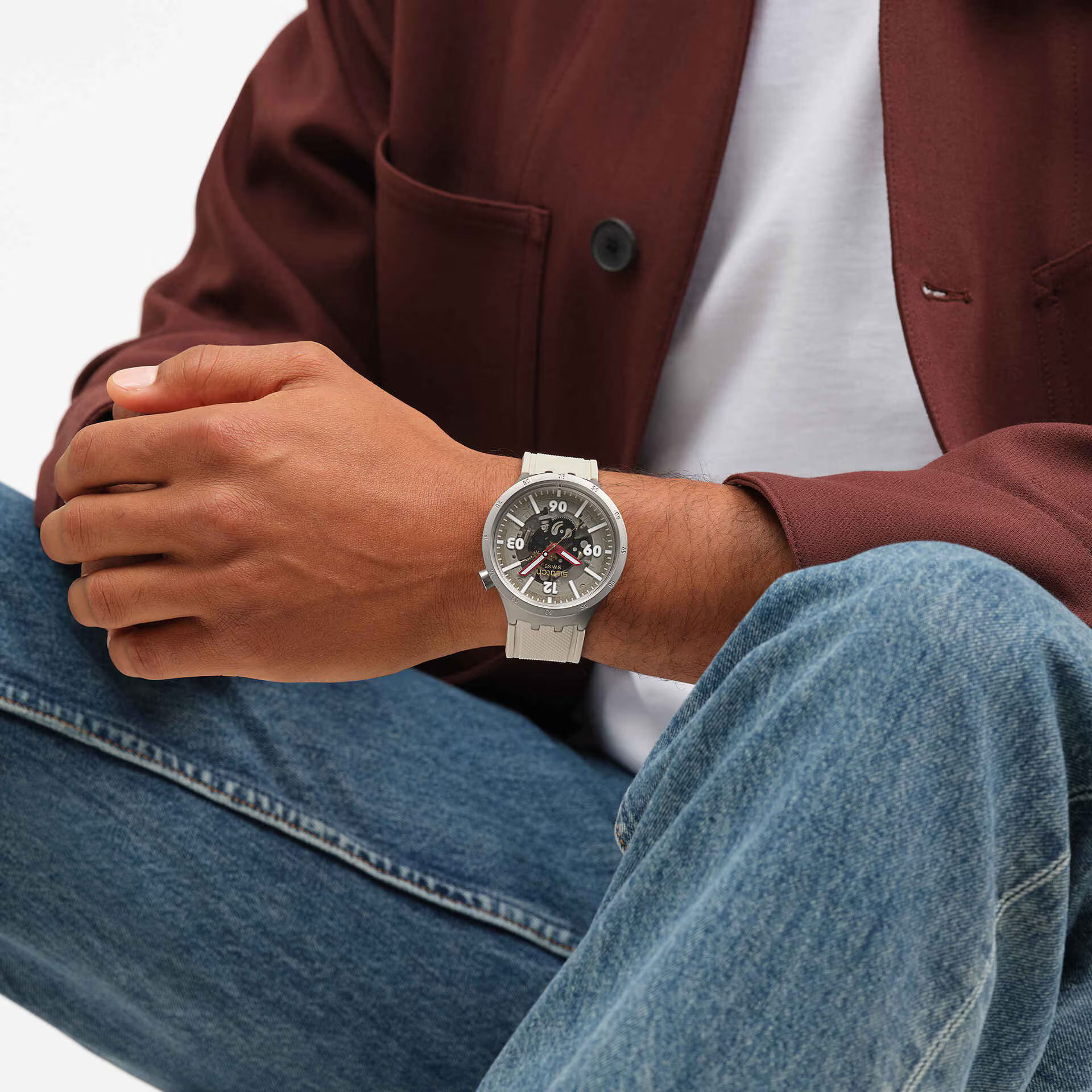 Swatch Big Bold Confident Moment SB07S125 Erkek Quartz 47mm Saat