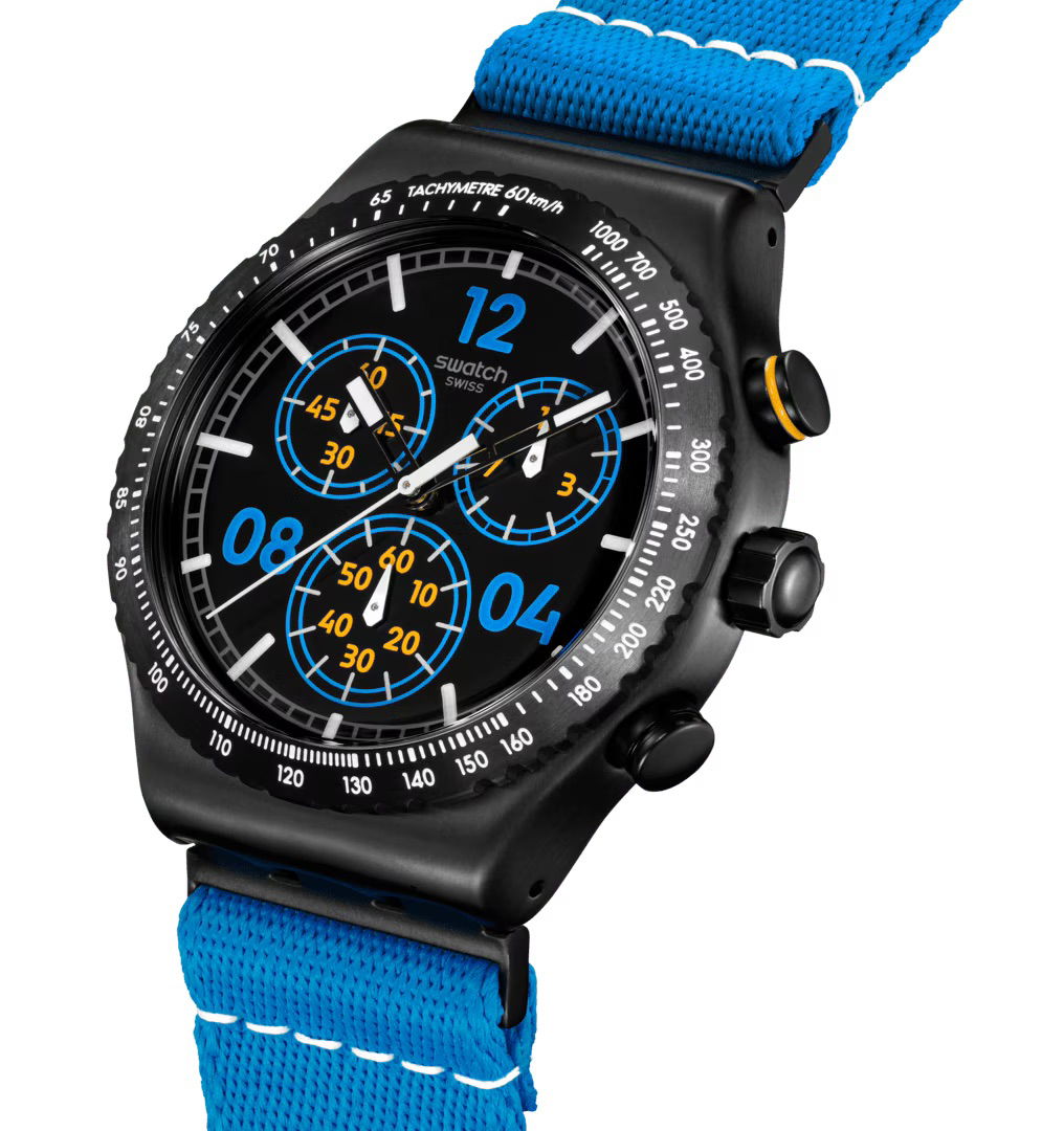 Swatch Irony Moments in Blue YVB100 Unisex Quartz Saat