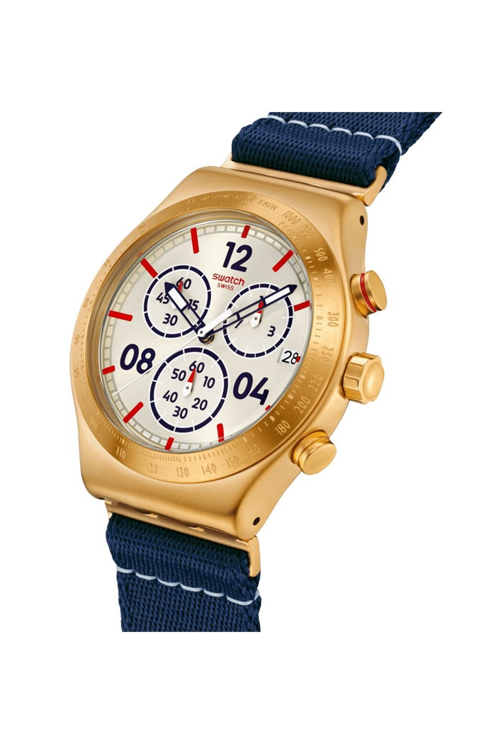 Swatch Yvg419 Irony Captain's Dream Erkek Paslanmaz Çelik Mavi 43 mm Saat