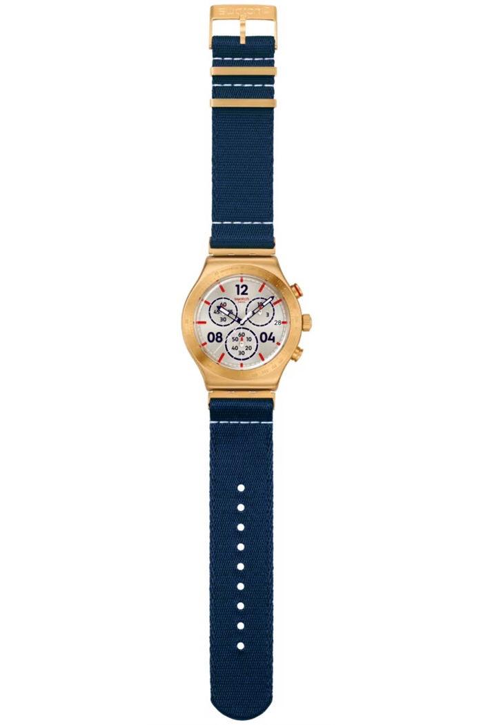 Swatch Yvg419 Irony Captain's Dream Erkek Paslanmaz Çelik Mavi 43 mm Saat