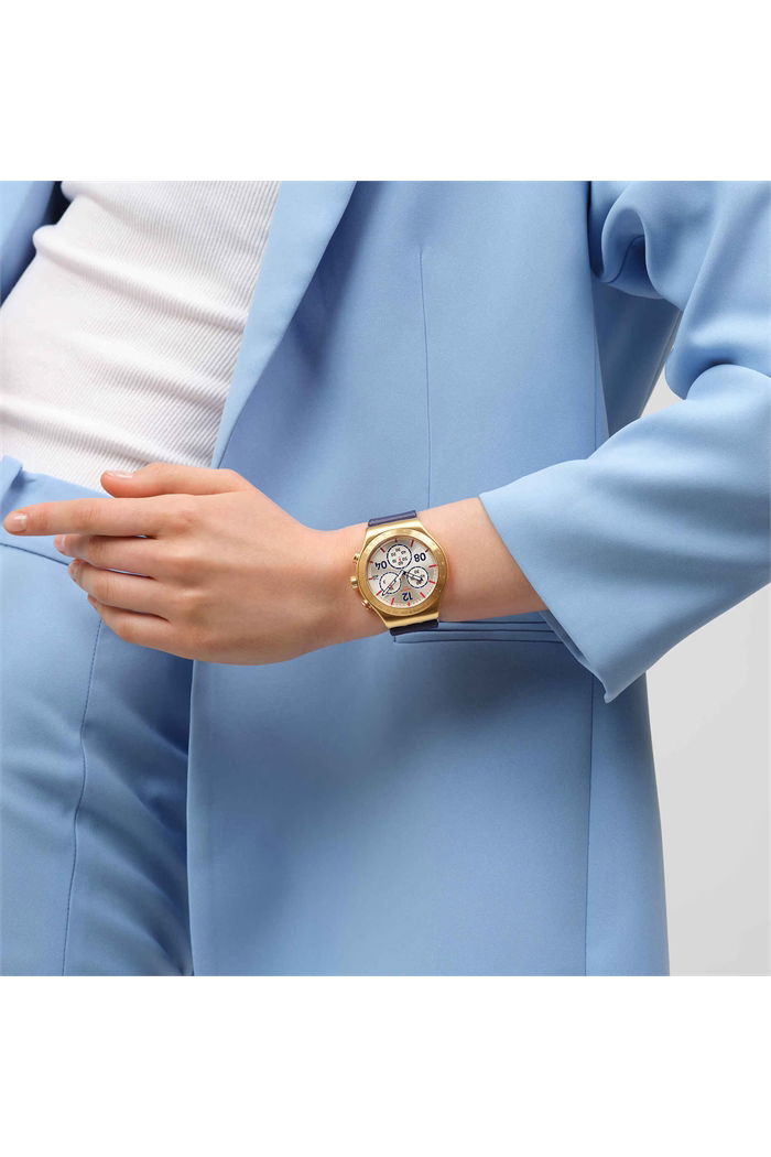Swatch Yvg419 Irony Captain's Dream Erkek Paslanmaz Çelik Mavi 43 mm Saat