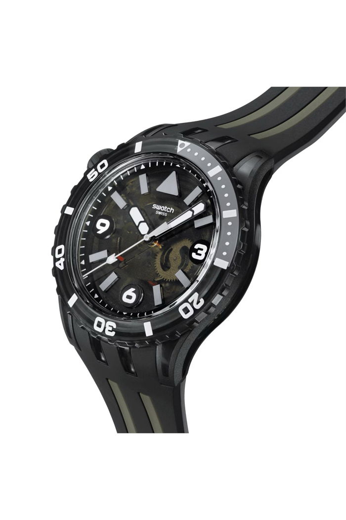 Swatch Sscu09b100 Black Sea Nettle Unisex Polimer Saat