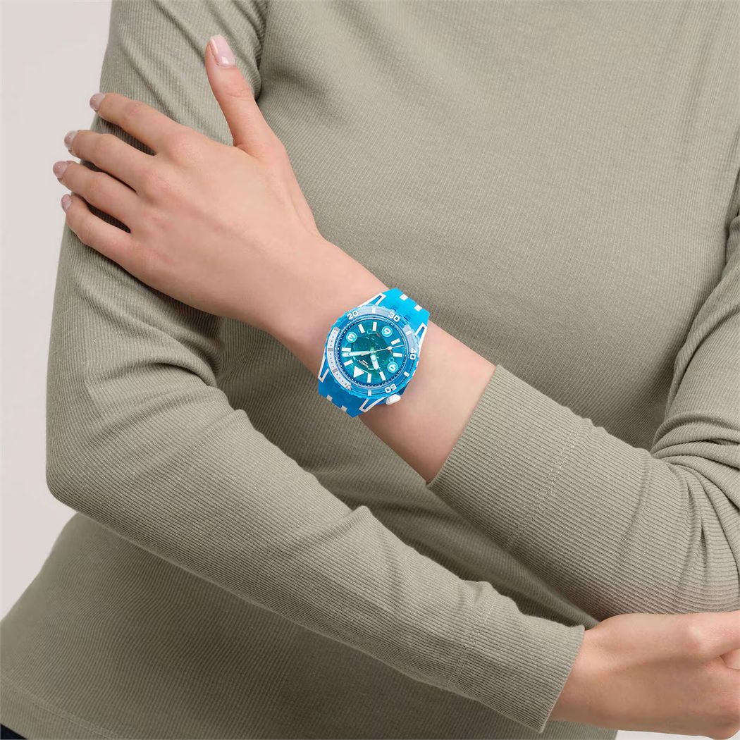 Swatch Sscu09s100 Blue Fire Unisex Polimer Saat