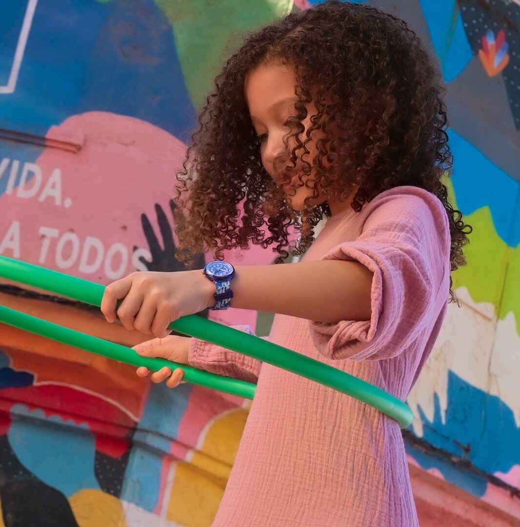 Flik Flak Fpnp169 Braid In Blue Çocuk Kol Saati