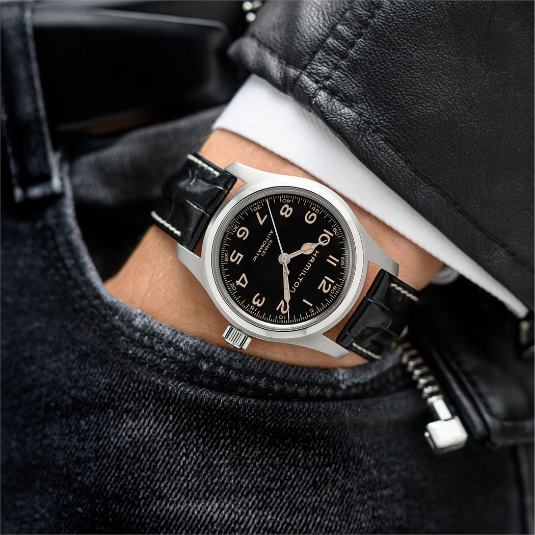 Hamilton H70605732 Khaki Field Murph 42mm Bilezik Seti Erkek Kol Saati