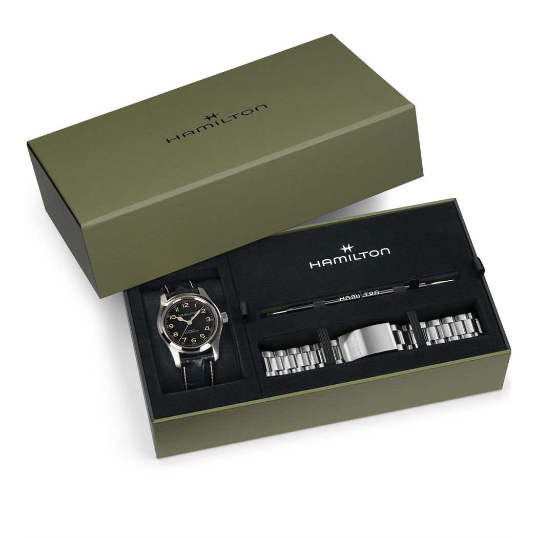 Hamilton H70605732 Khaki Field Murph 42mm Bilezik Seti Erkek Kol Saati