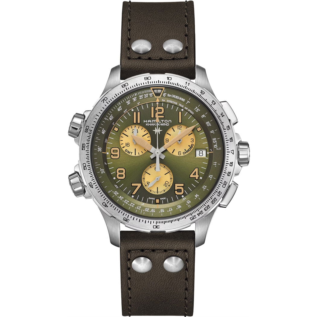 Hamilton H77932560 Khaki Aviation X-Wind GMT Chrono Quartz 46mm Erkek Kol Saati