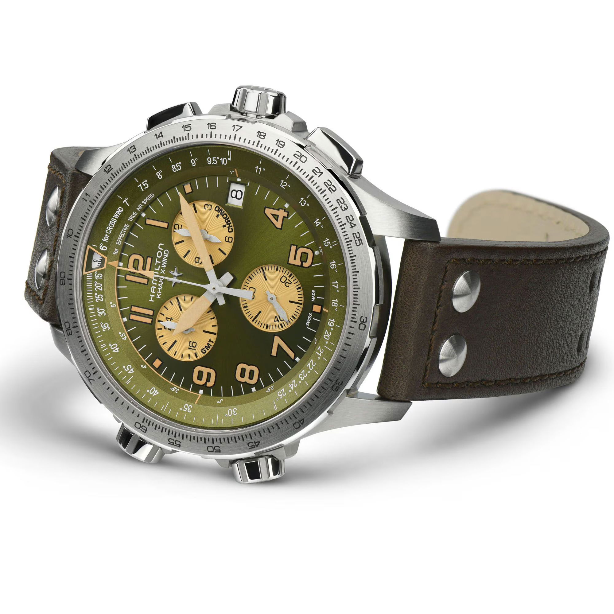 Hamilton H77932560 Khaki Aviation X-Wind GMT Chrono Quartz 46mm Erkek Kol Saati