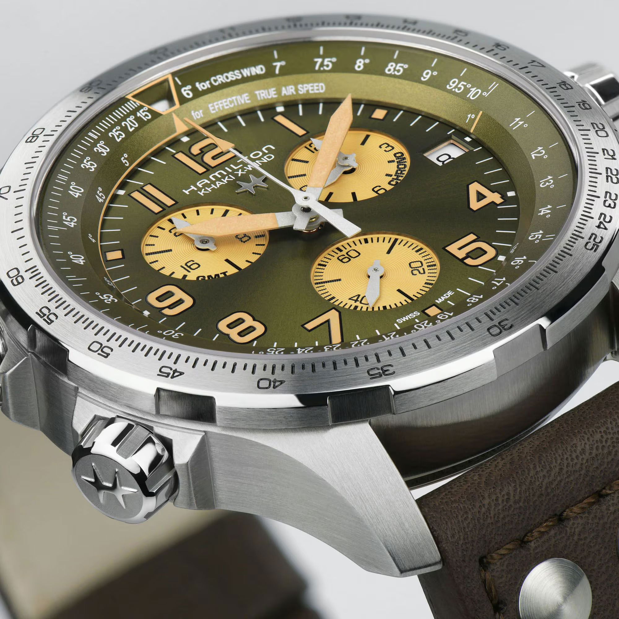 Hamilton H77932560 Khaki Aviation X-Wind GMT Chrono Quartz 46mm Erkek Kol Saati