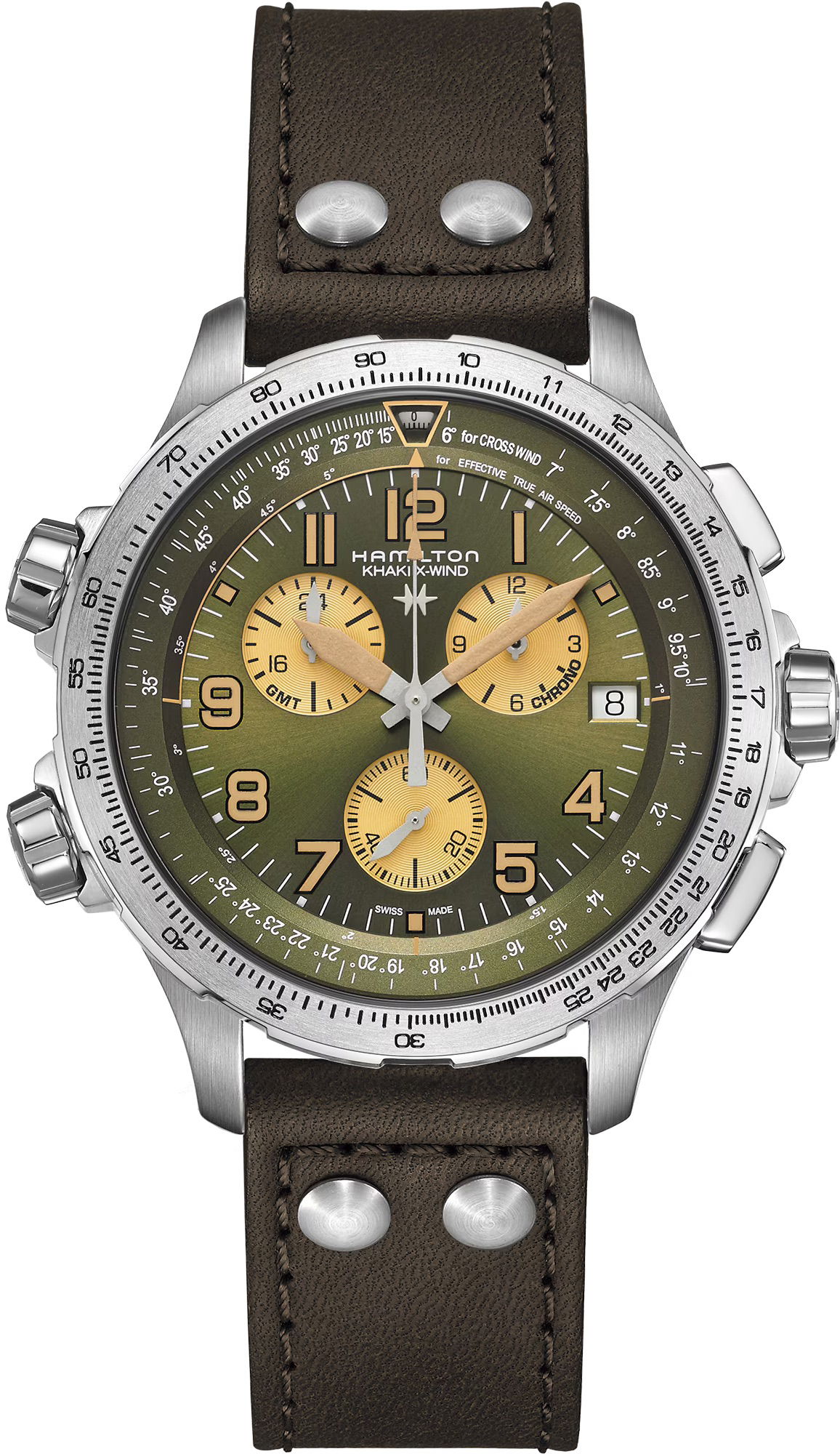 Hamilton H77932560 Khaki Aviation X-Wind GMT Chrono Quartz 46mm Erkek Kol Saati