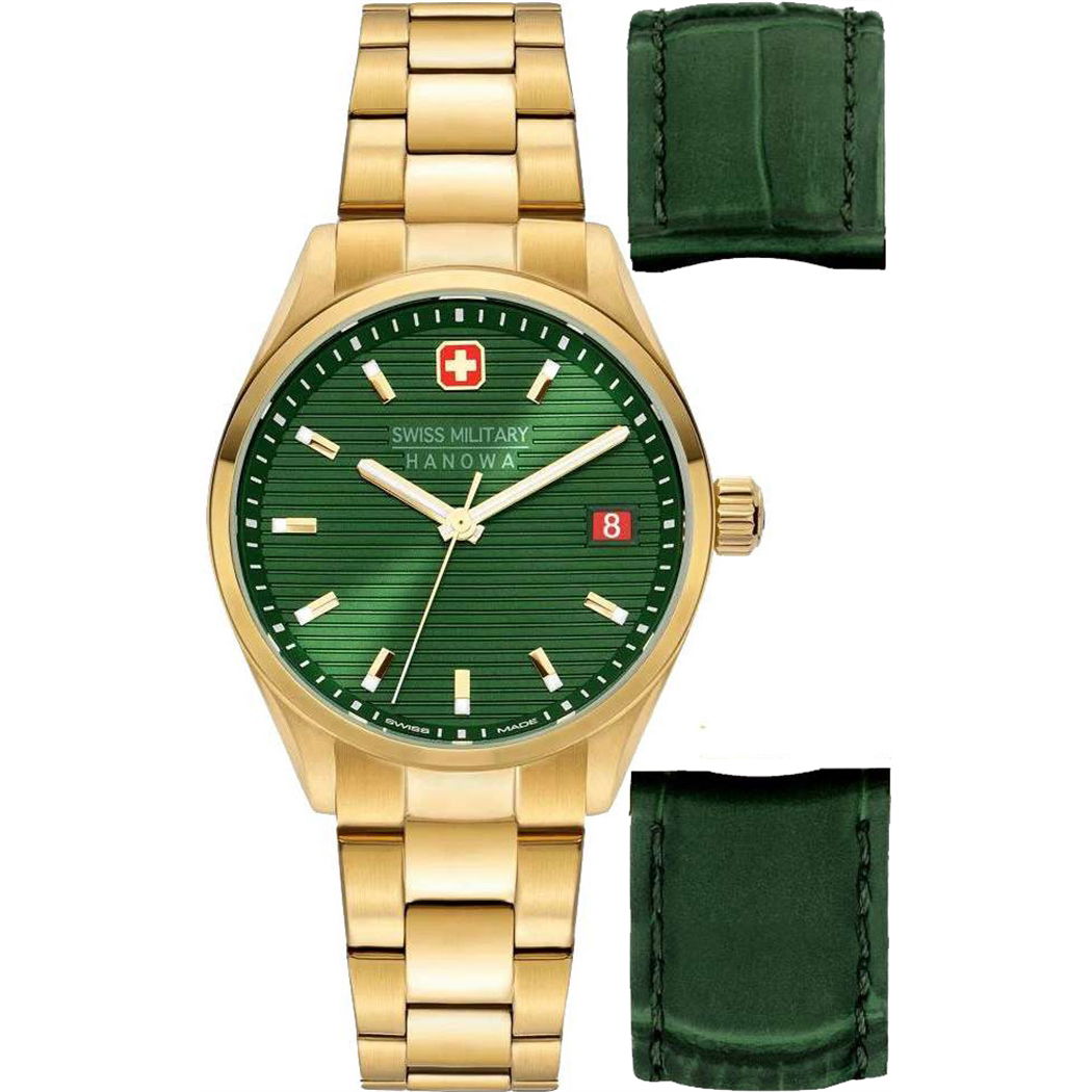 Swiss Military Smwgh2200112-Set Çift Kordonlu Erkek Kol Saati