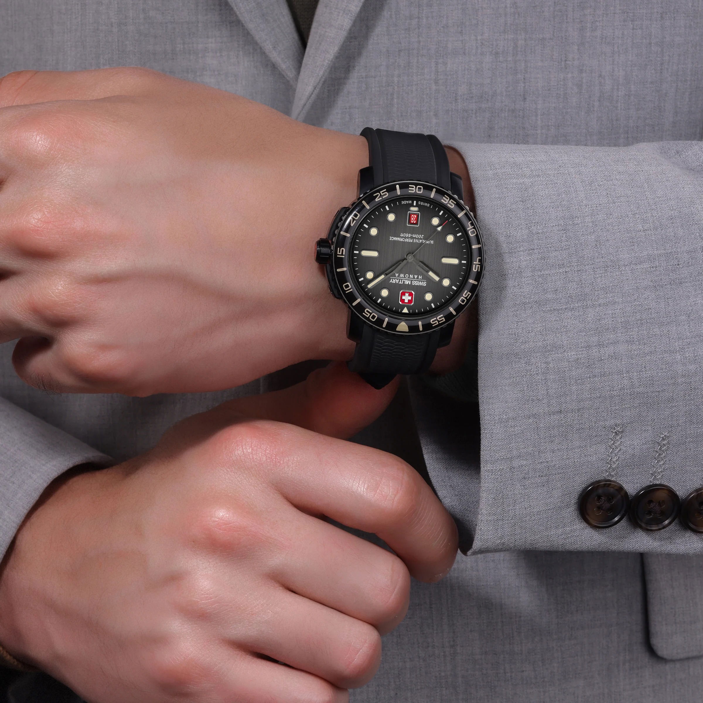 Swiss Military Smwgn0001730 Black Marlin Erkek Kol Saati