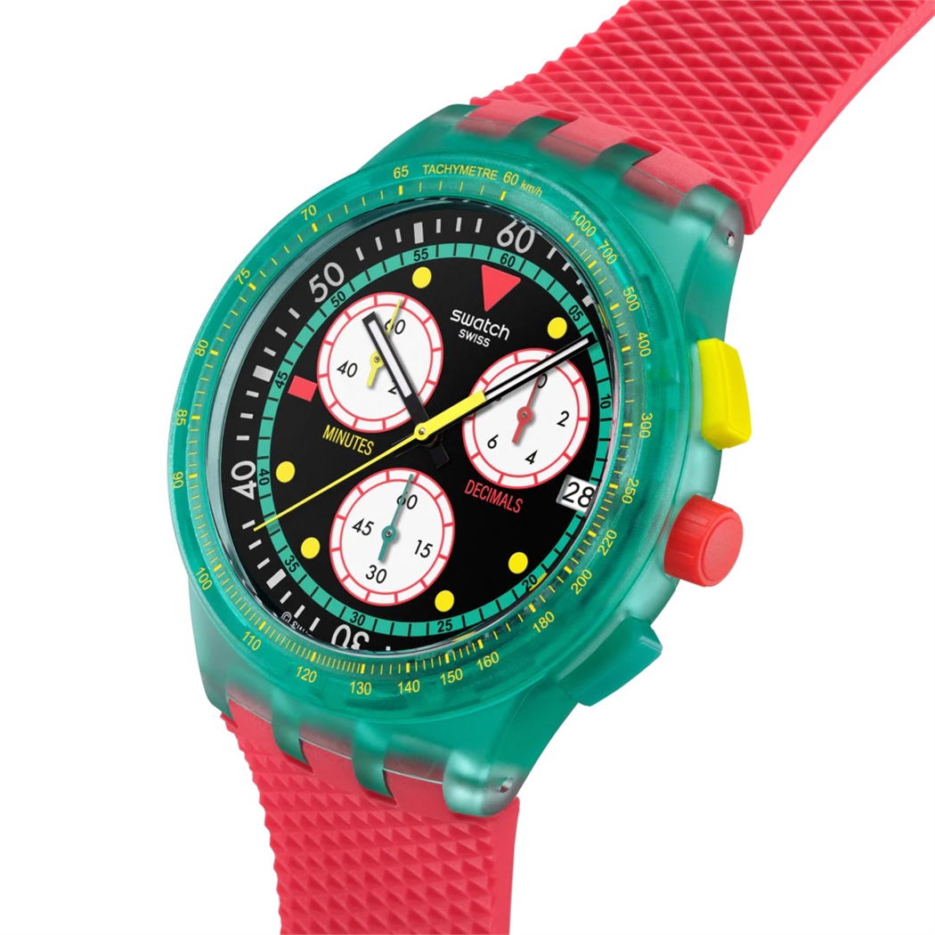 Swatch Susg409 Neon Emerald Chrono Erkek Kol Saati