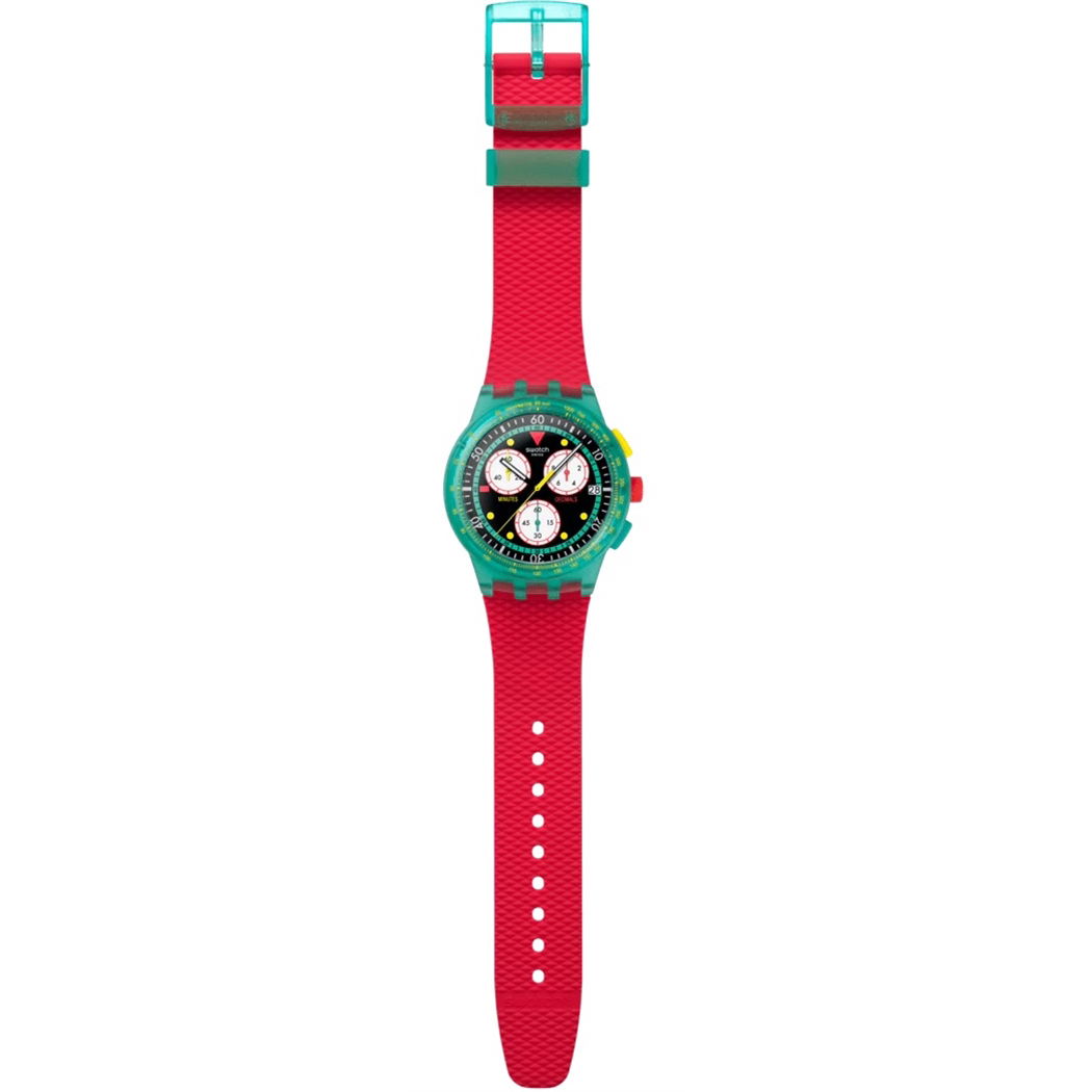 Swatch Susg409 Neon Emerald Chrono Erkek Kol Saati