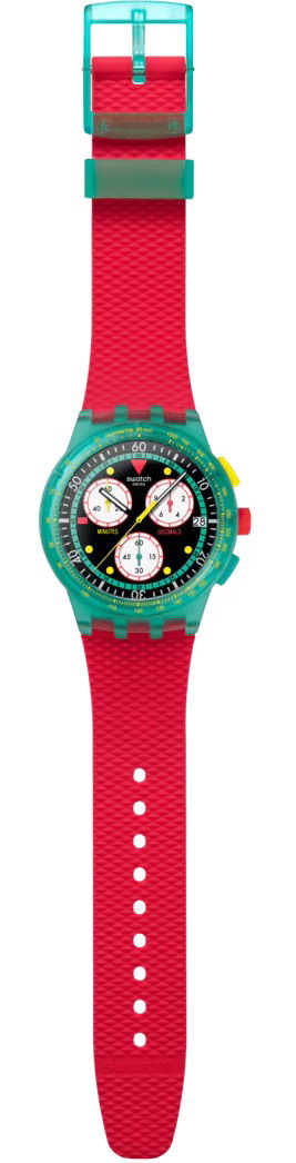 Swatch Susg409 Neon Emerald Chrono Erkek Kol Saati