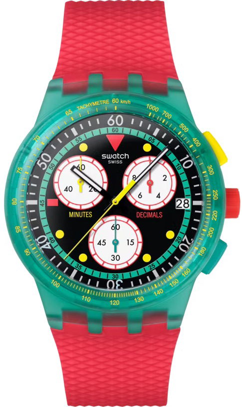 Swatch Susg409 Neon Emerald Chrono Erkek Kol Saati