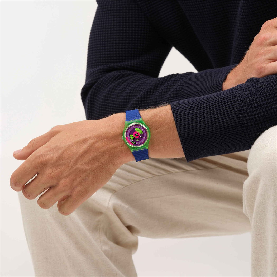 Swatch So28g704 Neon Skychart Kol Saati